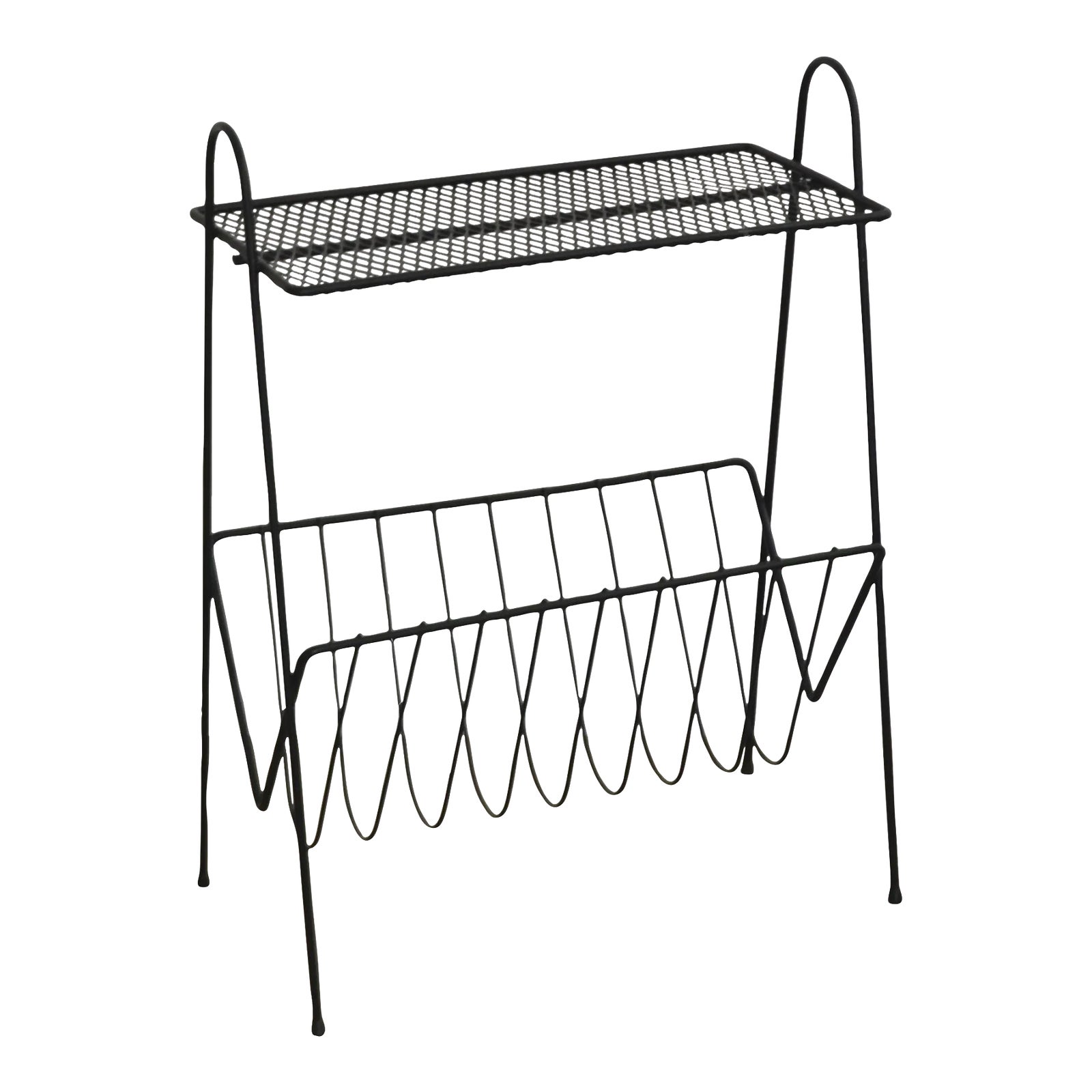 1950s MidCentury Wrought Iron Side Table Chairish