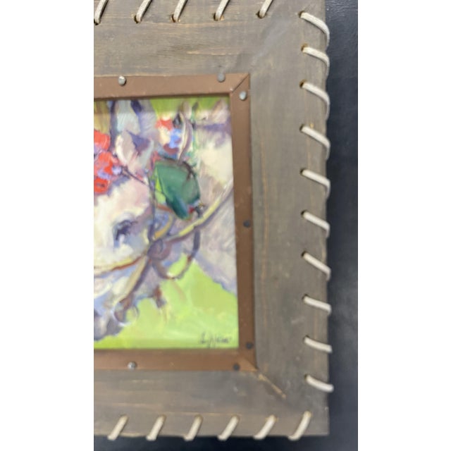 "Out on the Town" ~ Lorie Batson, Original Oil Painting, the Sweet Nature of This Girl Is Captured as She Greeted People in the Town Square. For Sale - Image 4 of 7