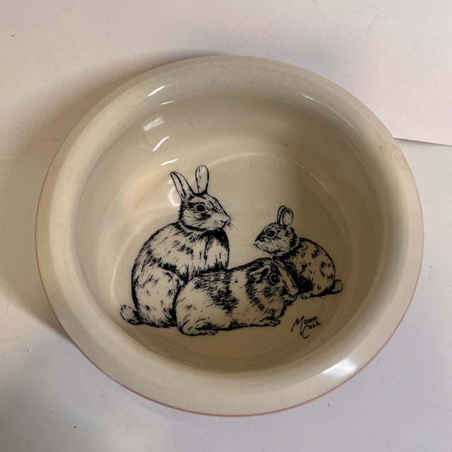 1980s Vintage Mason Cash Pink Rabbit Bowl For Sale - Image 5 of 5