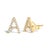Expertly crafted to symbolize individuality and grace, this exquisite "A" initial stud earring is fashioned from radiant...
