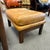 Vintage Tan Vinyl and Walnut Armchair & Ottoman For Sale - Image 9 of 12