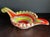 Vintage C1950s Fratelli Toso Murano Art Glass Orange and Yellow Swirl Candy Dish For Sale - Image 11 of 12