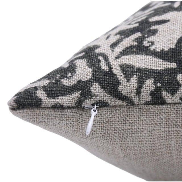 Fabdivine Block Print Decorative Pillow Cover 16x16 Inch Handcrafted - Amavsya For Sale - Image 4 of 5