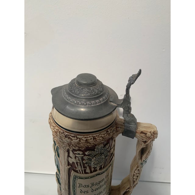 Large Glazed Stoneware Beer Mug, Germany, Late 19th Century For Sale - Image 3 of 12