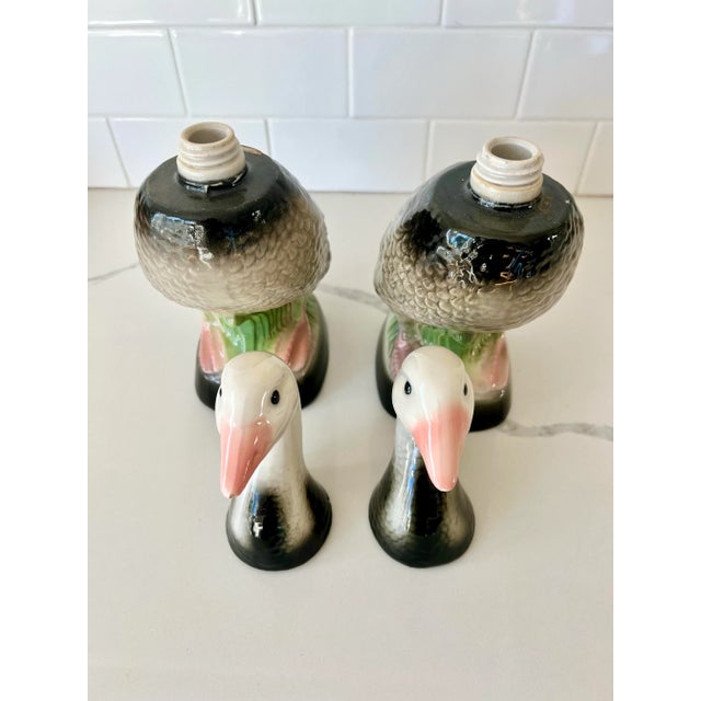 American Vintage 1979 Jim Beam Goose Decanters a Pair For Sale - Image 3 of 10