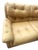 Modern Vintage Leather Tufted Sofa Made in Hickory, North Carolina - Light Tan Color - Late 20th Century For Sale - Image 3 of 5