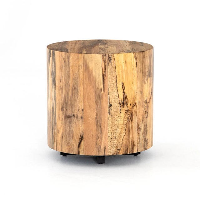 Not Yet Made - Made To Order Four Hands Hudson Round End Table, Spalted Primavera For Sale - Image 5 of 10