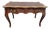 Vintage French Louis XV Bureau Plat Writing Desk Ornate Brass Ormolu Leather Top For Sale