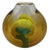 Vintage Art Glass Vase in Yellow and Turquoise by Jiri Suhajek for Moser Karlsbad, 1970 For Sale