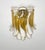Mid-Century Modern Vintage Italian Murano Wall Lights with Caramel Lattimo Glass Petals in the Manner of Mazzega, 1990, Set of 2 For Sale - Image 3 of 18
