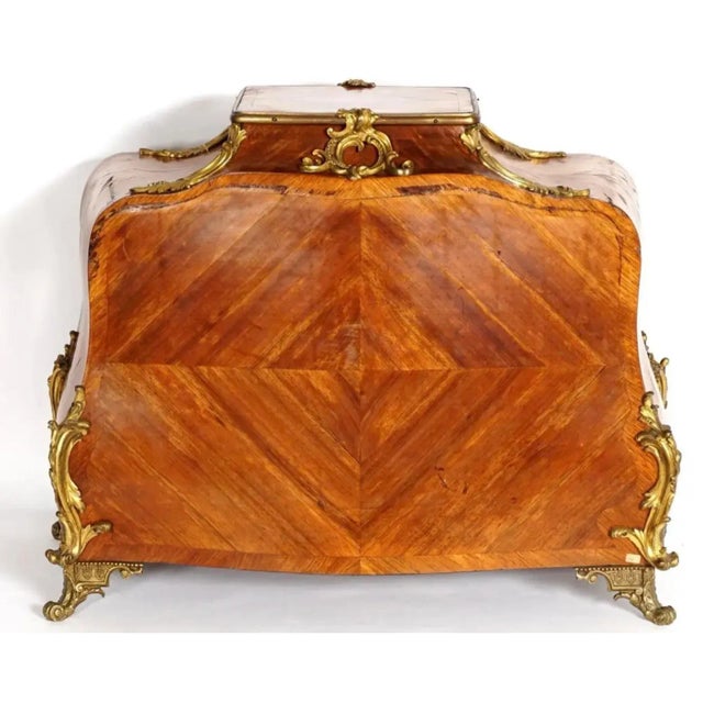 Wood French Ormolu Mounted Cartonier - Attributed to Linke For Sale - Image 7 of 9