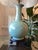 Wood Late 20th Century Celadon Embossed Dragon Porcelain Table Lamp, Newly Rewired With Custom Linen Drum Shade For Sale - Image 7 of 7