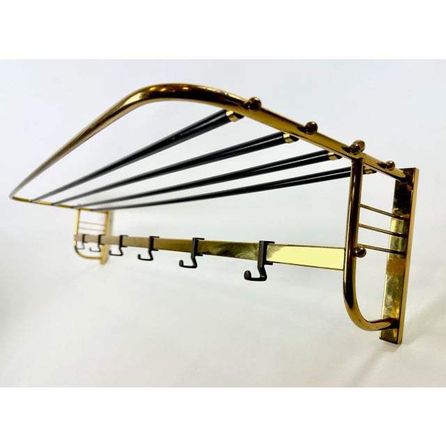 Mid-Century Modern Brass Coat and Hat Rack, 1960s For Sale - Image 10 of 18