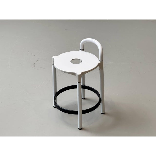 Black Polo Stool by Anna Castelli Ferrieri for Kartell, Italy, 1980s For Sale - Image 8 of 17
