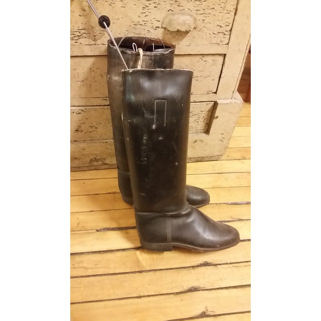 Vintage Black Leather Equestrian Riding Boots a Pair Chairish