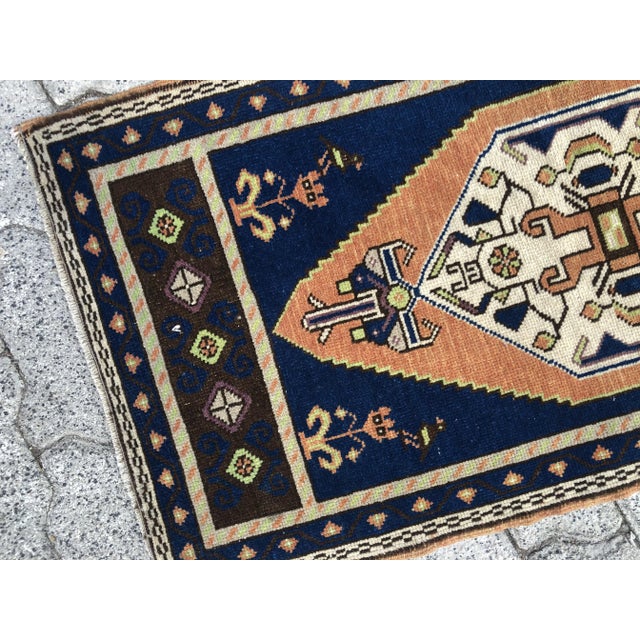 1960s Vintage Handmade Rug For Sale - Image 4 of 6