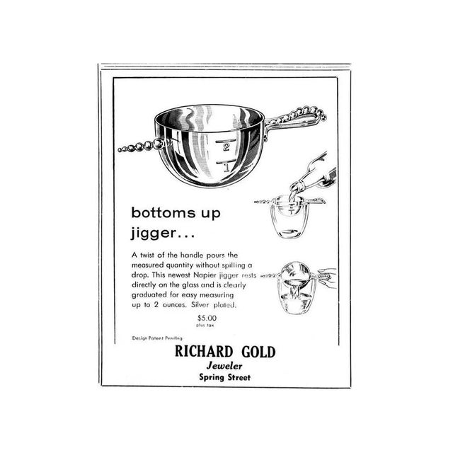 Mid-Century Modern Mid-Century Silver Plated Napier Liquor Jigger For Sale - Image 3 of 6