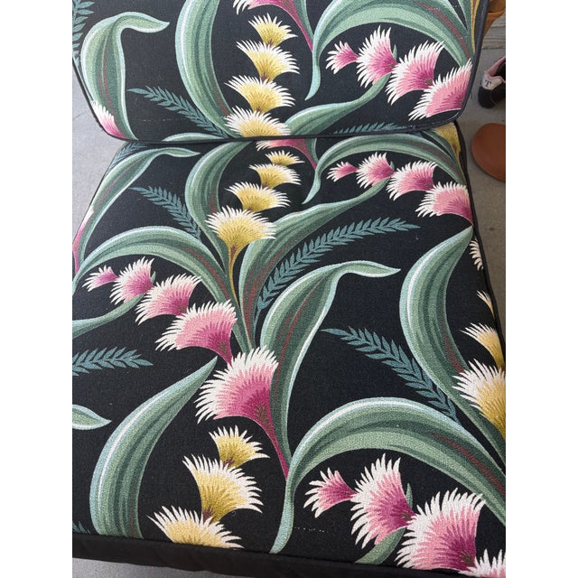 Restored two stand tropical sun rattan chair. In nearly perfect condition with very few signs of use (can be seen on the...