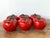 Mid 20th Century Vintage 1960s Italian Glazed Ceramic Tomato Lidded Bowls - Set of 6 For Sale - Image 5 of 11