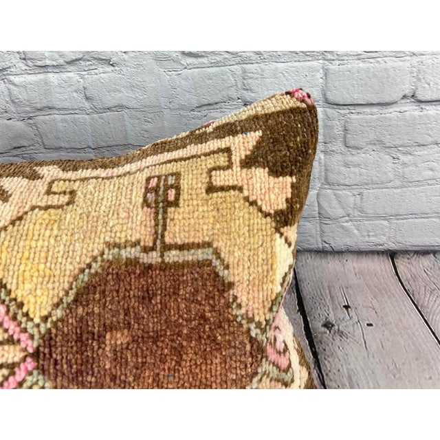 Turkish 16 x 24 Rug Pillow Bosporus Whispers Turkish Pillow Cushion Cover For Sale - Image 3 of 4