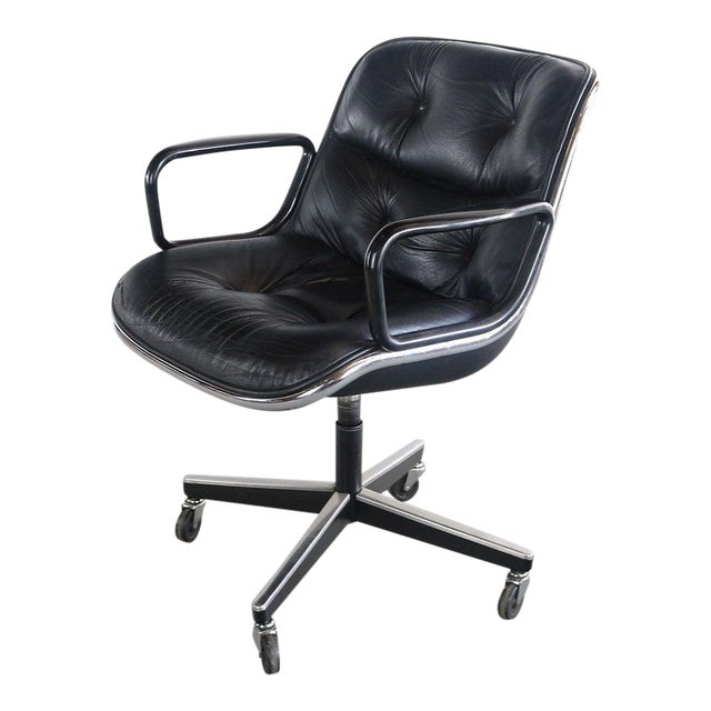 Mid Century Modern Knoll Office Chair by Charles Polluck, USA Chairish