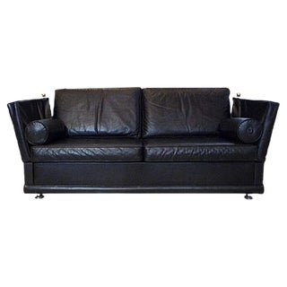 Knole Two-Seater Leather Sofa, 1960s For Sale