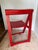 Wood Mid-Century Modern Red Folding Chair For Sale - Image 7 of 9