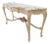 French Tall Bleached White Wash Painted Walnut Marble-Top Sideboard Console Table For Sale - Image 9 of 9