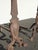 Brown Pair Antique Hand Forged Wrought Iron Andirons W Brass Finials For Sale - Image 8 of 12