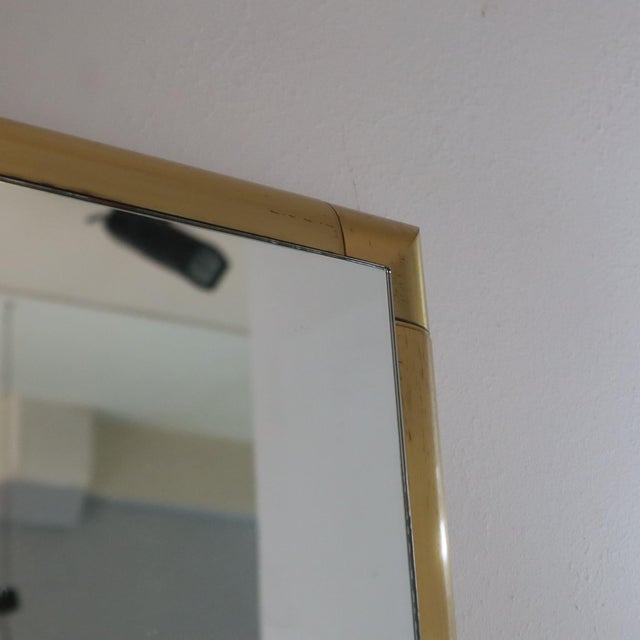 Vintage Brass Mirror in the style of Tommaso Barbi, 1970s For Sale - Image 5 of 6