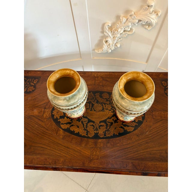 Antique Victorian Vases from Royal Doulton, 1880s, Set of 2 For Sale - Image 10 of 15