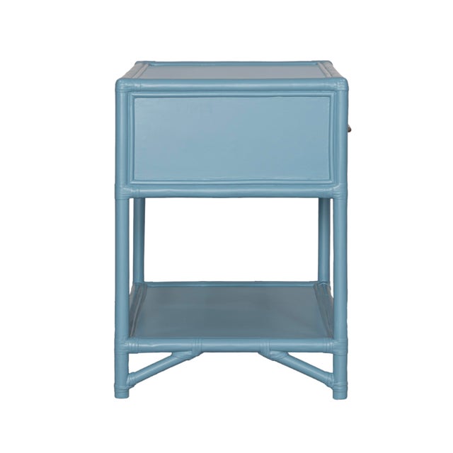 Contemporary Olympia One-Drawer Nightstand, Pool Blue For Sale - Image 3 of 5