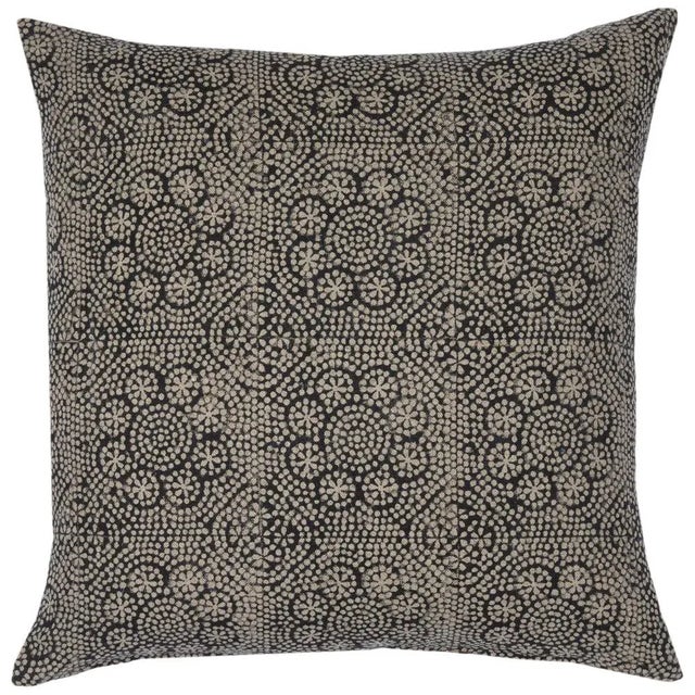 Modern Wisteria Noir Floral Pillow Cover 22x22 For Sale - Image 3 of 3