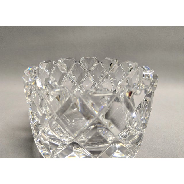 Mid 20th Century Orrefors Sofiero Large Cut Crystal Bowl For Sale - Image 5 of 9