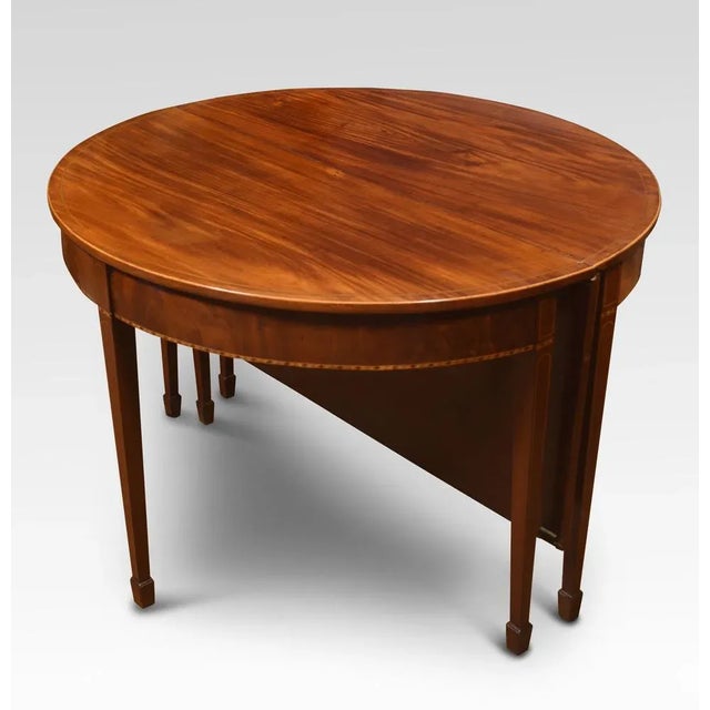 Mahogany D-End Dining Table For Sale - Image 3 of 7