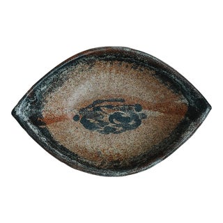 Glidden Parker Eye Shaped Stoneware Bowl For Sale