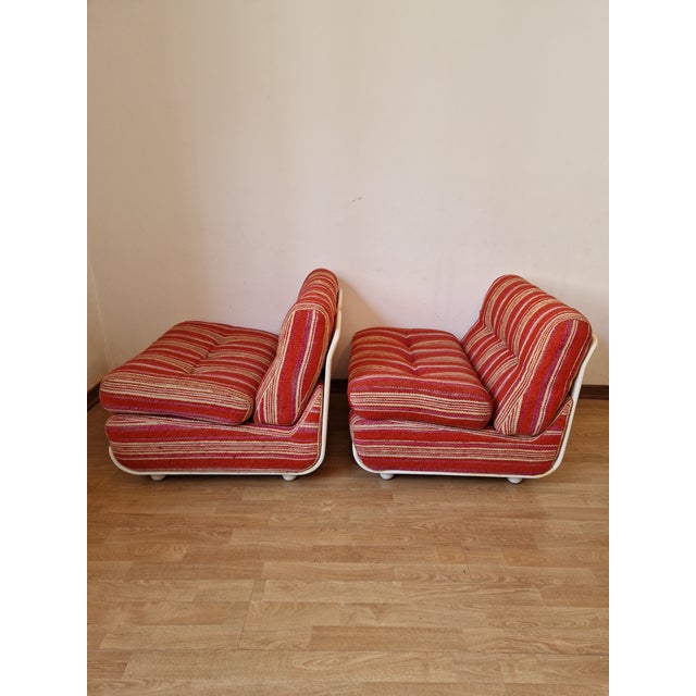 Vintage Amanta Style Lounge Chairs by Franco Colli Turin, 1970s, Set of 2 For Sale - Image 9 of 18