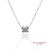 Contemporary 14k(585) White Gold Natural Diamond Butterfly Pendant Necklace With Chain For Sale - Image 3 of 12