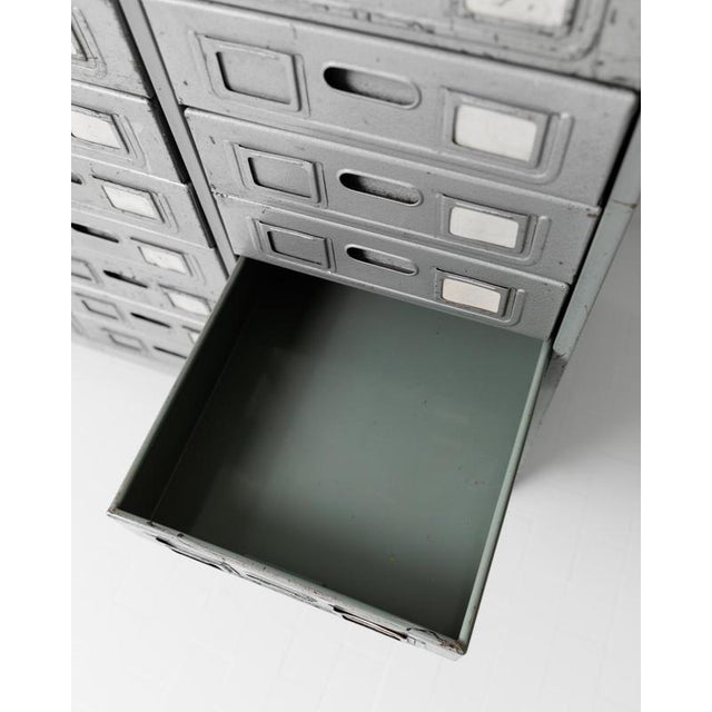 Vintage Industrial Metal Drawer Cabinet, 1960s For Sale - Image 13 of 17