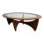 G Plan Astro Teak & Glass Oval Coffee Table – Mid Century Modern Sculptural Base For Sale
