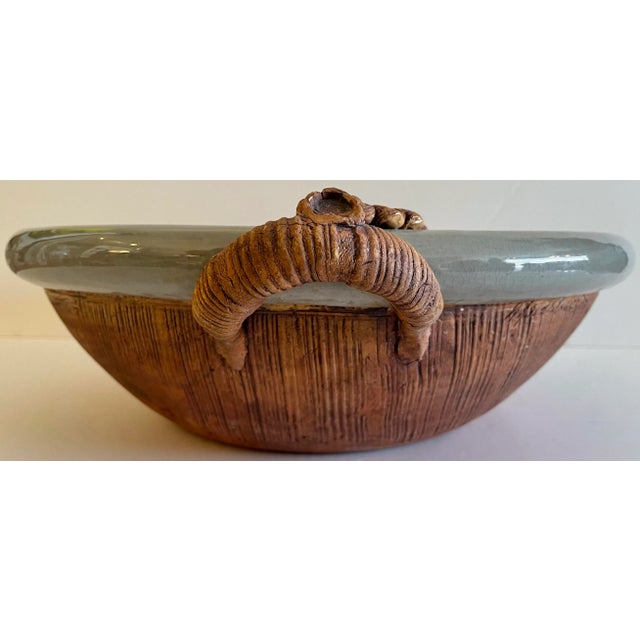 1970s 1970's Artistic Glazed & Mat Centerpiece For Sale - Image 5 of 10