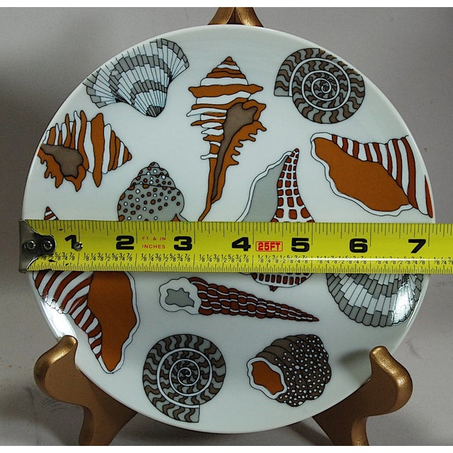 Fitz and Floyd Vintage Fitz and Floyd Variations Seashell 7" Salad Plates-Set of 8 For Sale - Image 4 of 4