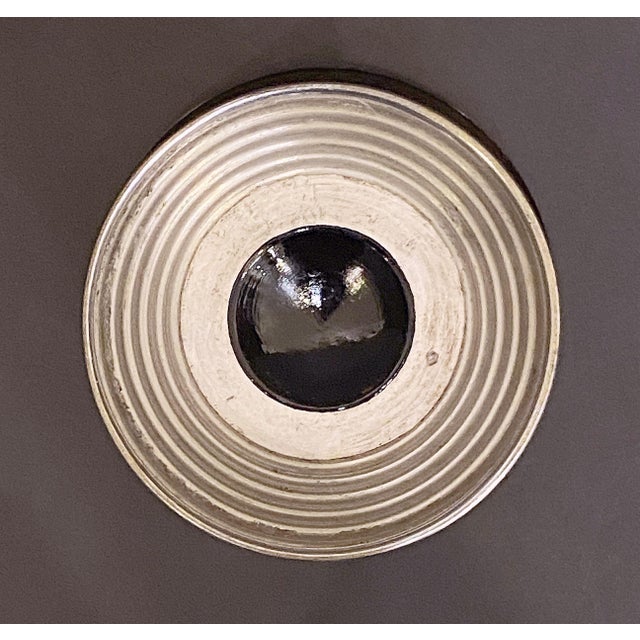 Art Deco Vases of Ribbed Smoked Glass and Chrome - From France (Two Available) For Sale - Image 15 of 15