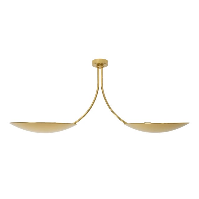 Modern German Model Duan Brass Pendant Lamp by Florian Schulz, 1970s For Sale