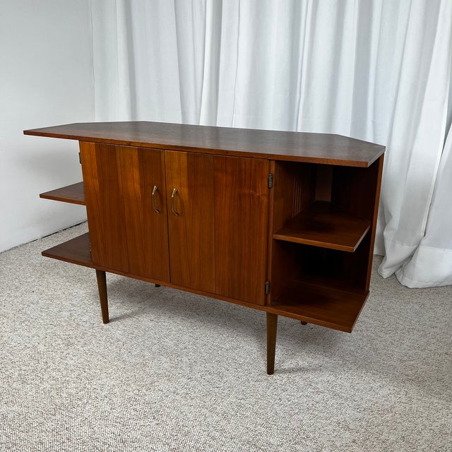 Mid-Century Modern Buffet Bas en Placage Teck, 1960s For Sale - Image 4 of 18