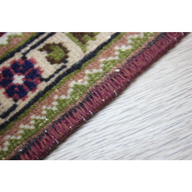 Mid 20th Century Turkish Boho Style Floral Desing Kayseri Area Rug For Sale - Image 9 of 13