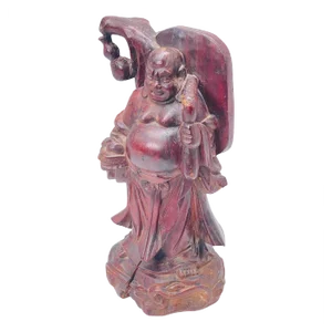 Chinese Patinated Wooden Buddha Sculpture