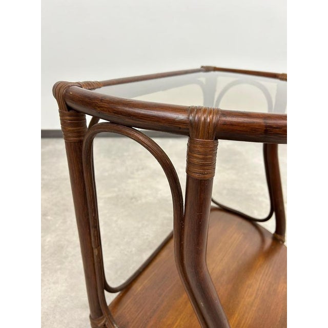 1970s Mid-Century Modern Bamboo Side Table from Gervasoni, 1970s For Sale - Image 5 of 13