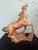Mid 20th Century Vintage Italian Rearing Horse Resin Sculpture by A. Giannetti – Faux Carved Wood Finish For Sale - Image 5 of 9