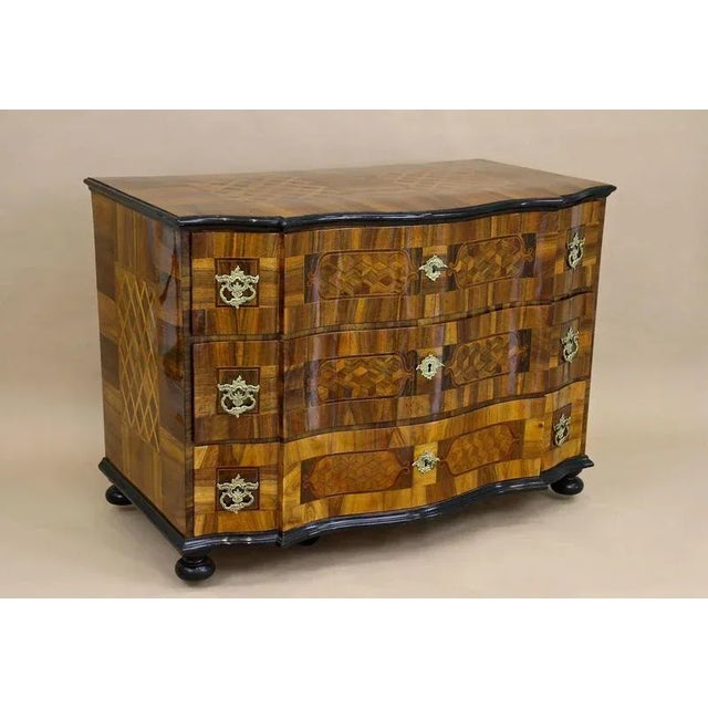 Wood 18th Century Baroque Chest of Drawers in Inlay Works, Austria, 1760 For Sale - Image 7 of 18